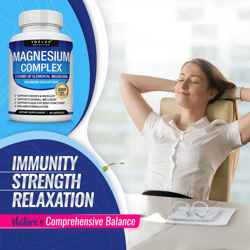 Toplux Magnesium Complex 8 Essential Magnesium Supplement Fitness Edible
