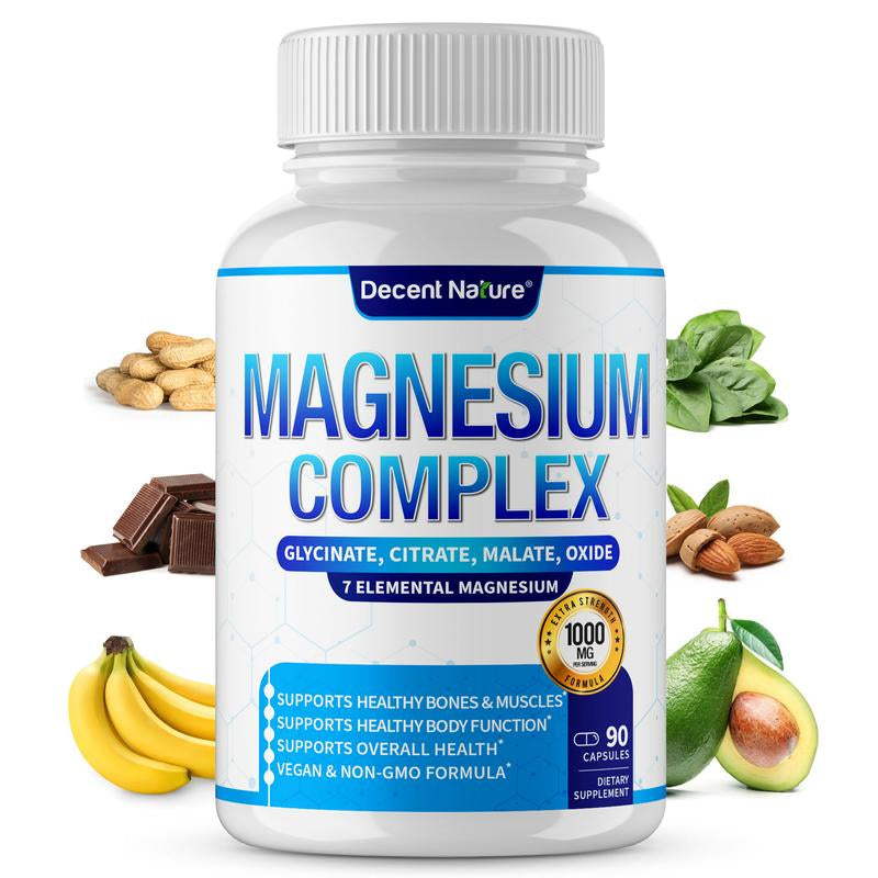 Magnesium Complex 1000Mg Made with 7 Elemental Magnesium 90 Capsules