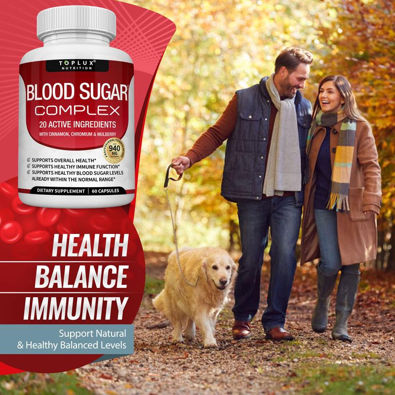 Blood Sugar Complex 20 Vitamins & Minerals Support Overall Health