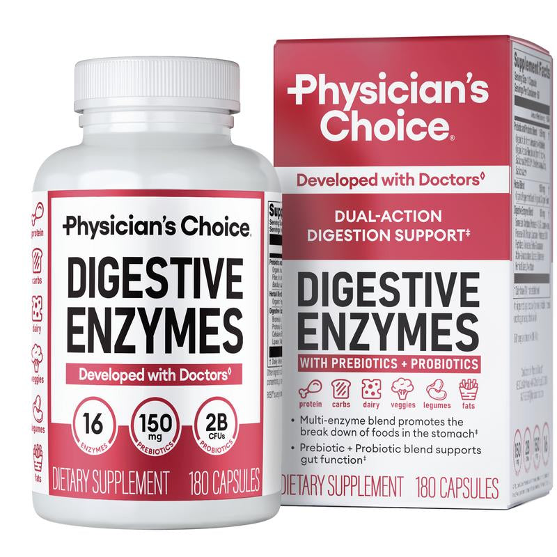 Physician'S Choice Digestive Enzymes - Bloating & Mealtime Discomfort Support with Probiotics + Prebiotics for Digestion & Gut Health
