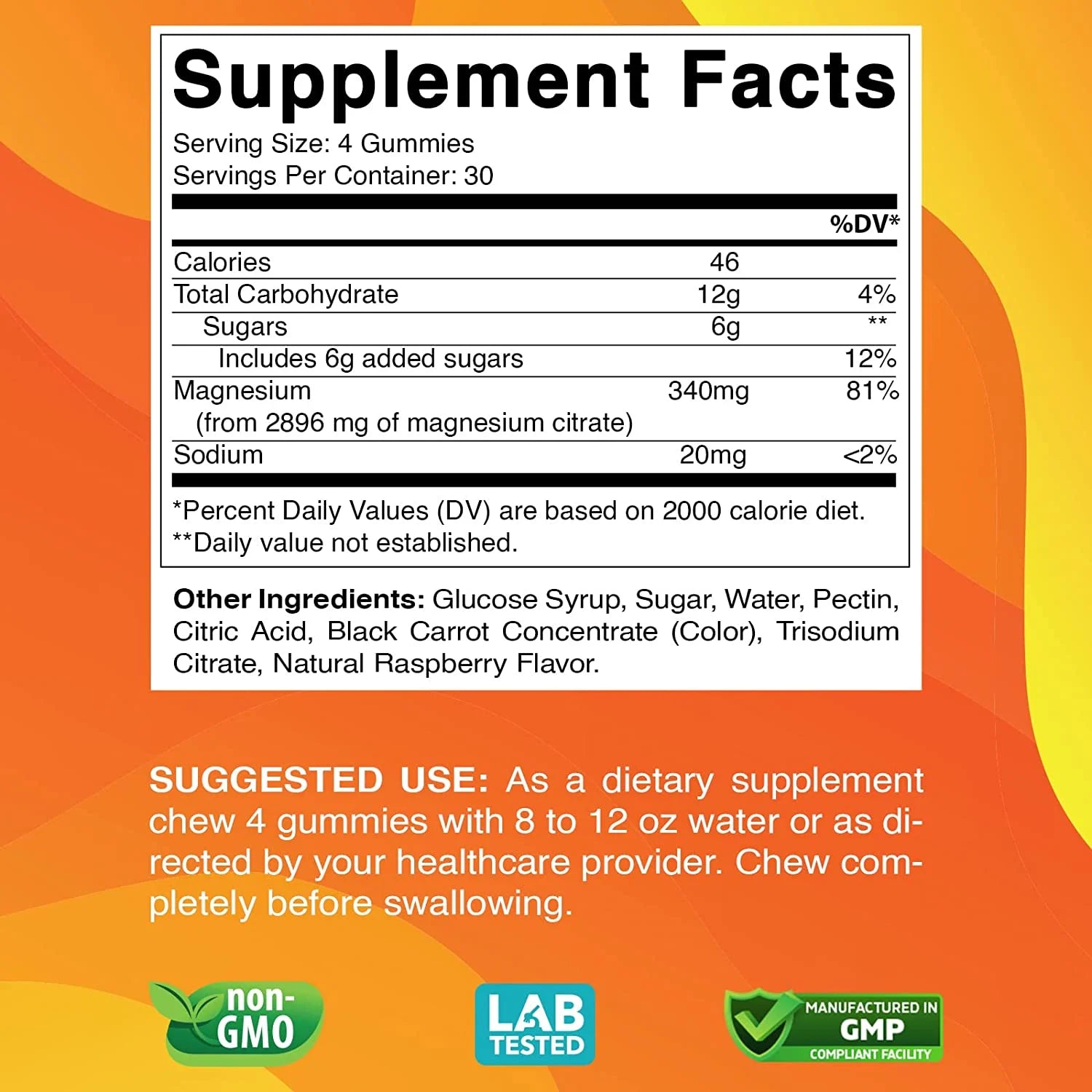 Extra Strength Magnesium Gummies, Supports Nerve Health, Bone Health, Muscle Health - 120 Gummies